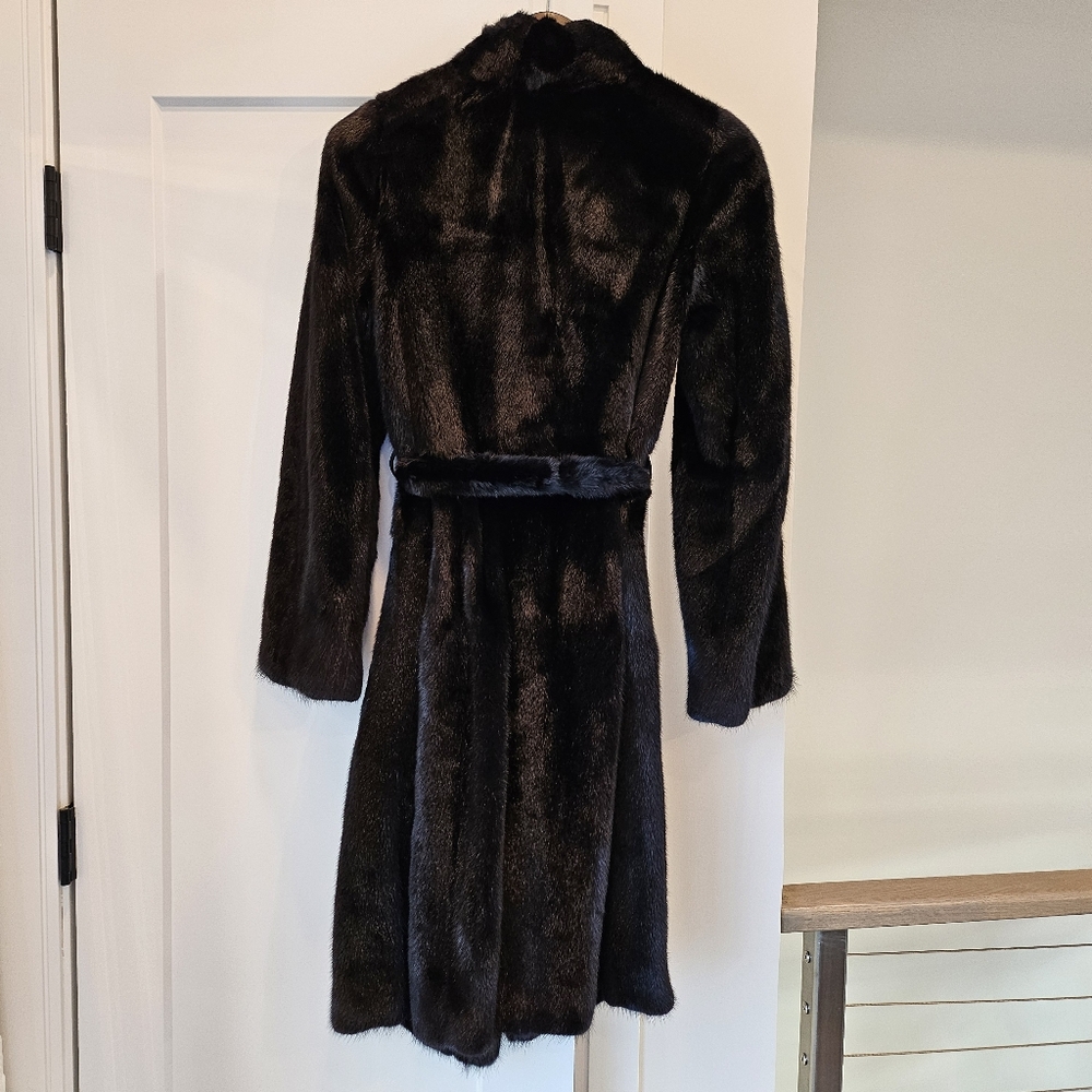 BALLEDY Black Glamma Mink fur coat size S - Picture 3 of 9